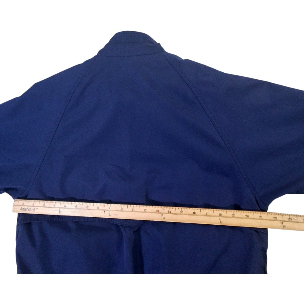 VTG Eddie Bauer Bi-Swing Jacket Men's Small Blue Bomber Lined 90s Geometric - Picture 9 of 10